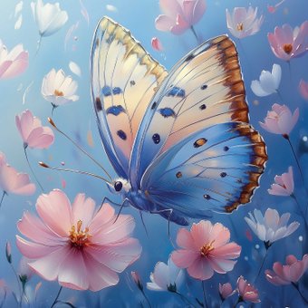 Алмазная мозаика  Феникс+ Пастельная бабочка 71436
