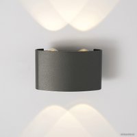 Фасадный светильник Elektrostandard 1555 Techno LED Twinky Double (серый)