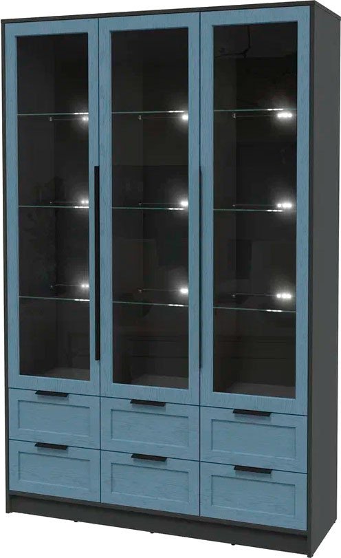 

Шкаф-витрина Интерлиния Концепт Тренд КТ-ШВ3 с подсветкой (антрацит/дуб лазурный)