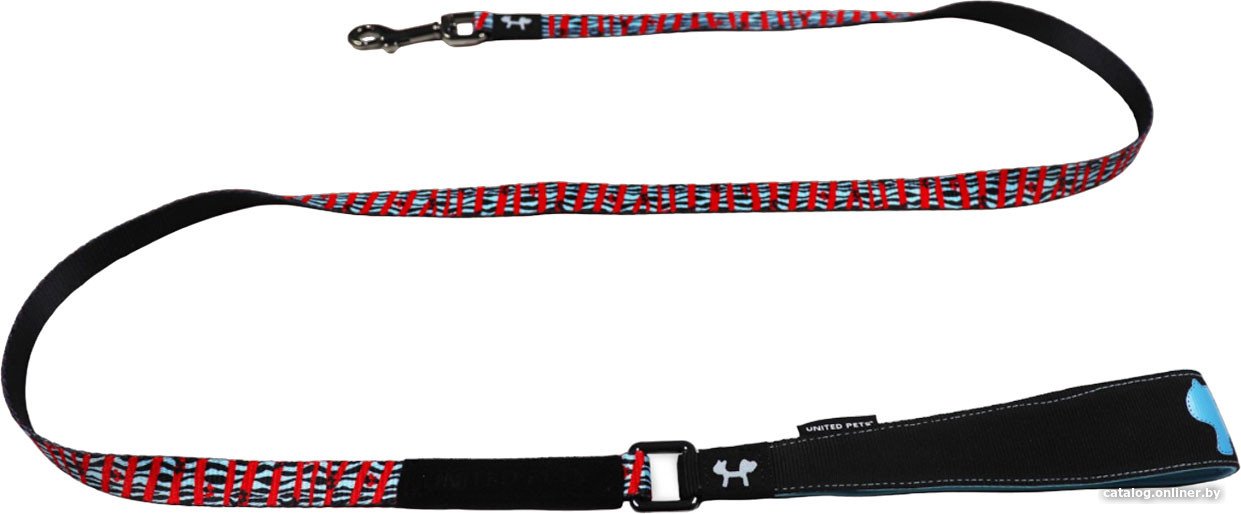 Поводок United Pets Complete Me Leash (M, красная зебра)
