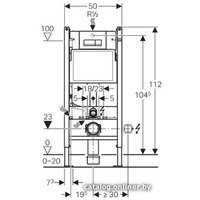 Инсталляция для унитаза Geberit DuoFix Plattenbau Delta 51 458.125.11.1