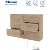 Комод Горизонт Нео 1050 6 ящиков (дуб золотой крафт)