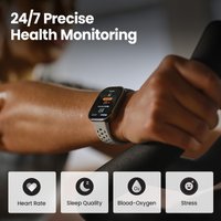 Умные часы Amazfit Bip 6 (черный, с черным силиконовым ремешком)