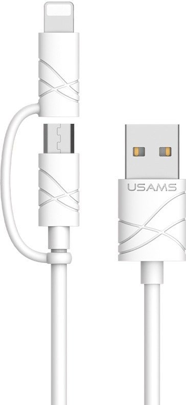 

Кабель Usams U-Gee Lightning/MicroUSB US-SJ077 (белый)