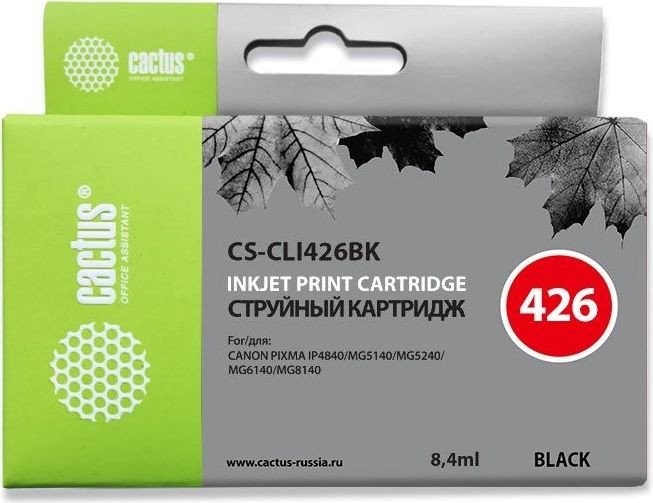 

Картридж CACTUS CS-CLI426BK (аналог Canon CLI426BK)