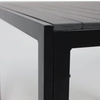 Садовый стол AksHome Sicily 90x90x73 (сталь-черная/черный)