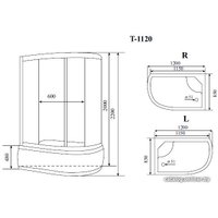 Душевая кабина Timo Standart T-1120 L P