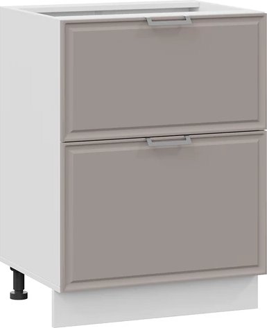 

Шкаф напольный Трия Белладжио 1Н8Я2 с двумя ящиками (белый/софт капучино)