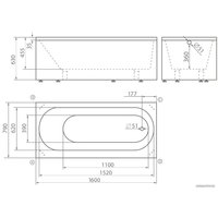 Ванна Esse Borneo 160x80