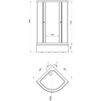 Душевой уголок Triton Грэй В 90х90 (белый)