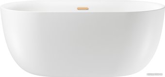 Wellsee Chic Riviera 149x78 236801004 (отдельностоящая ванна белый глянец, экран, ножки, сифон-автомат золото)