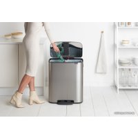 Система сортировки мусора Brabantia Bo Pedal Bin 2 x 30 л (стальной матовый)