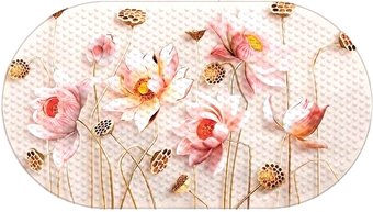 Коврик на присосках Varmax Лотос беж 68x38