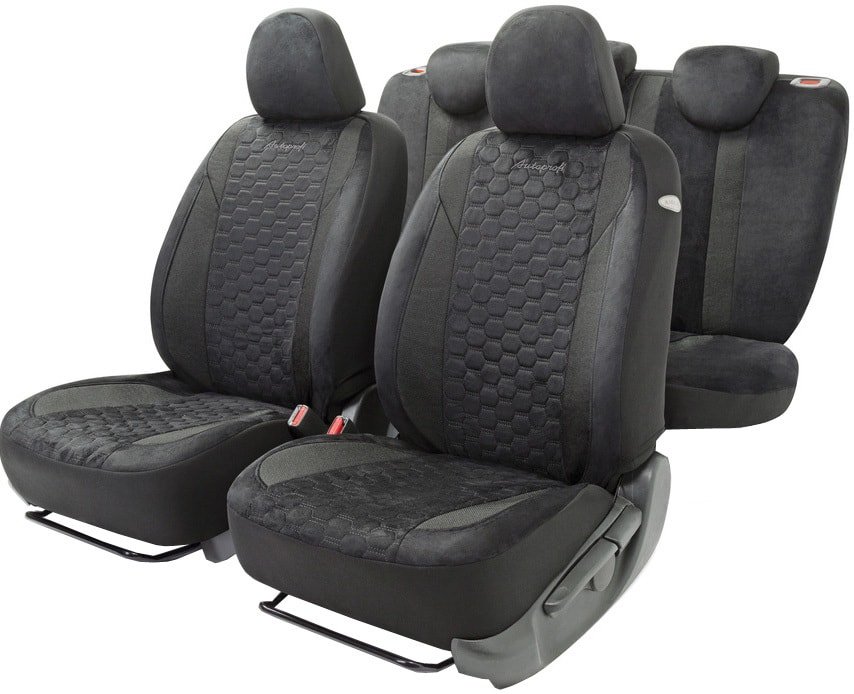 

Комплект чехлов для сидений Autoprofi Alcantara ALC-1505 (черный)