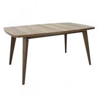 Кухонный стол Виста Бергамо 90x160/201 (дуб олово/дуб олово)