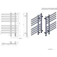 Полотенцесушитель Двин LX plaza neo 80/40 (черный матовый)