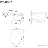 Унитаз подвесной Triton Pro Tornado Verso TR-VO-0832