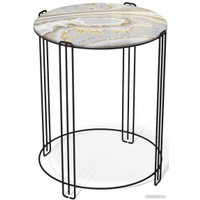 Журнальный столик Sheffilton SHT-CT53 (золотистый пепел/черный муар)