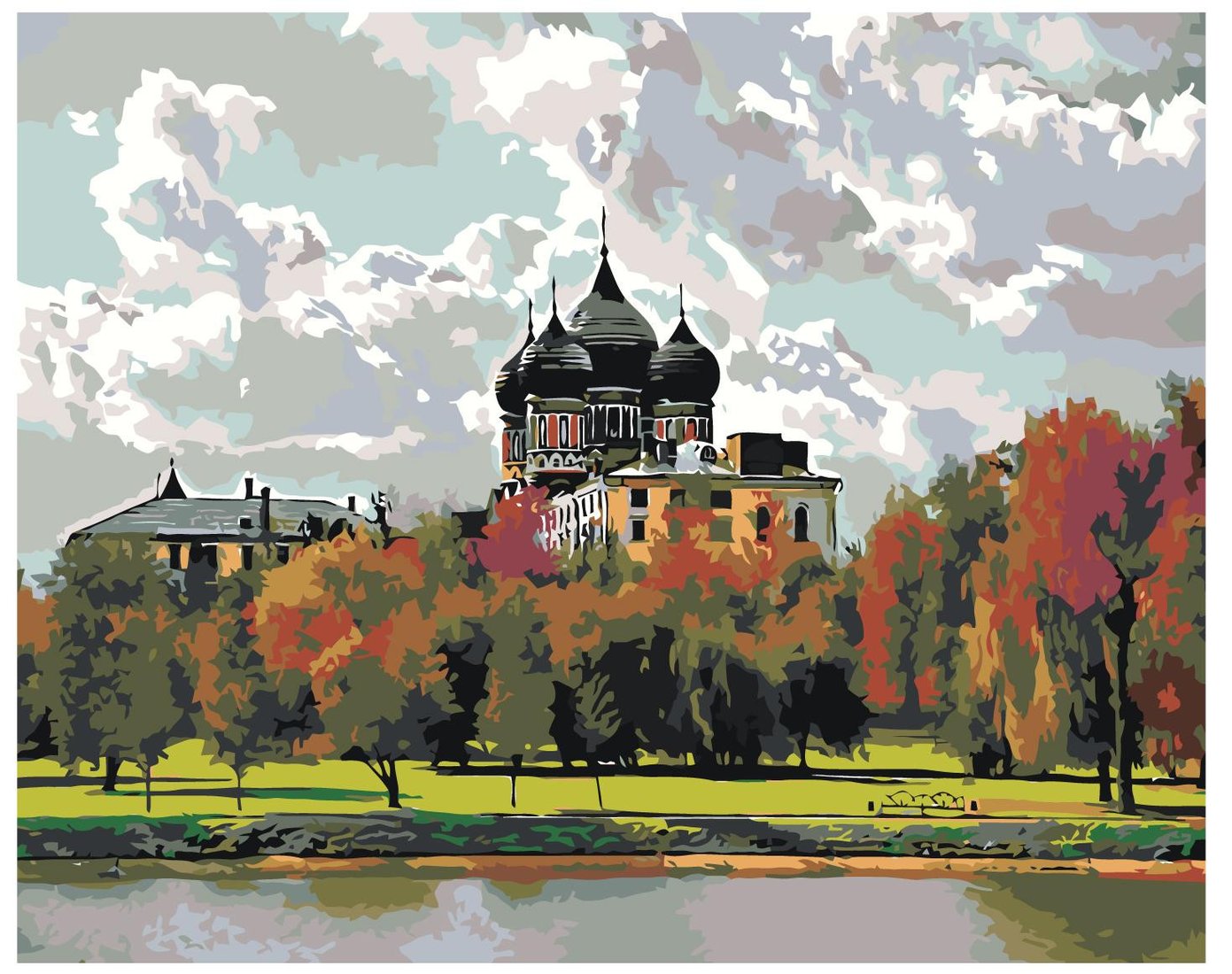 

Картина по номерам SLAVINA Церковь в осеннем парке Z-Z4209