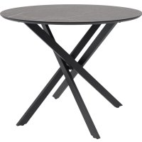 Кухонный стол Аврора Мехико 3Д D950 (камень черный/черный матовый)