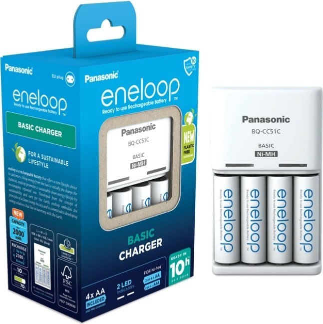 

Элементы питания Panasonic Basic Charger K-KJ51MCD40E (с аккумуляторами)