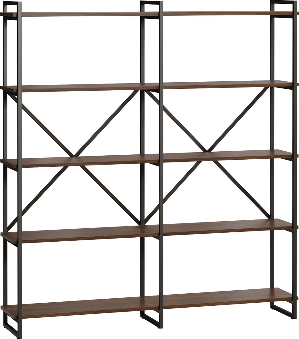 

Стеллаж LoftyHome Бервин 160 (коричневый/черный)