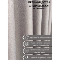 Штора Модный текстиль 06L1 112MT6670M28 (250x210, средне серый)