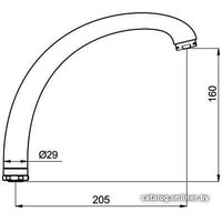 Излив Rubineta T-33 (излив)