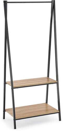 Стенка Millwood Сканди 5 64x40x170 (дуб золотой Craft/металл черный)