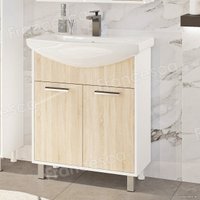  Francesca Тумба Eco 70 с умывальником Балтика 70 (дуб/белый)