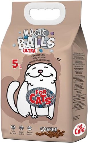 Наполнитель для туалета For Cats Magic Balls Ultra Coffee (с ароматом кофе) 5 л