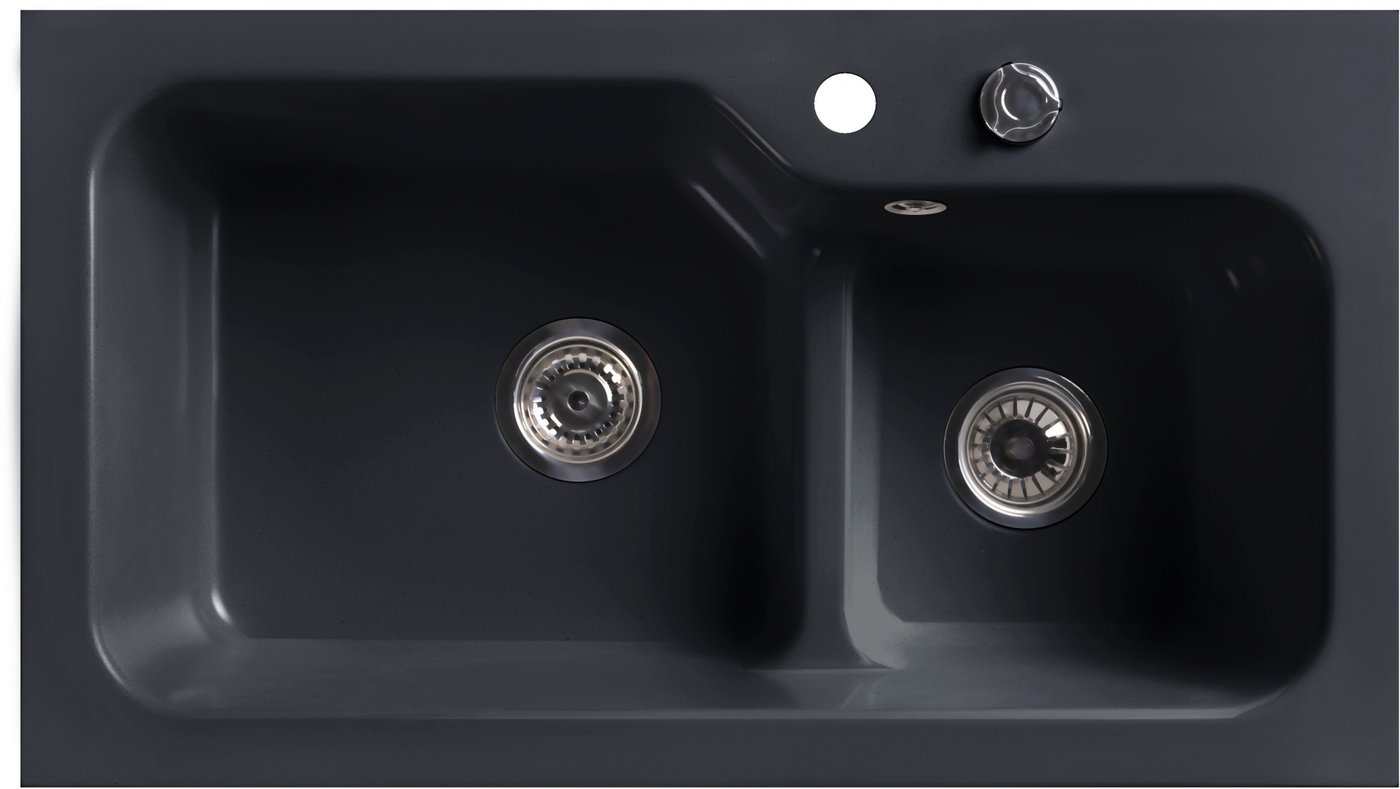 

Кухонная мойка Belux SG-REC-DUO 8045-01 (черный)