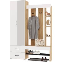 Стенка Горизонт Домино (крафт золотой/белый матовый)