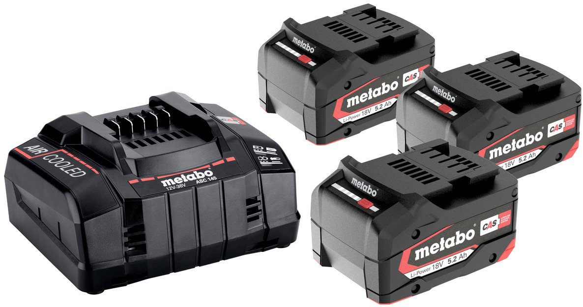 

Аккумулятор с зарядным устройством Metabo 685048000 (18В/3x5.2 Ah + 12-36В)