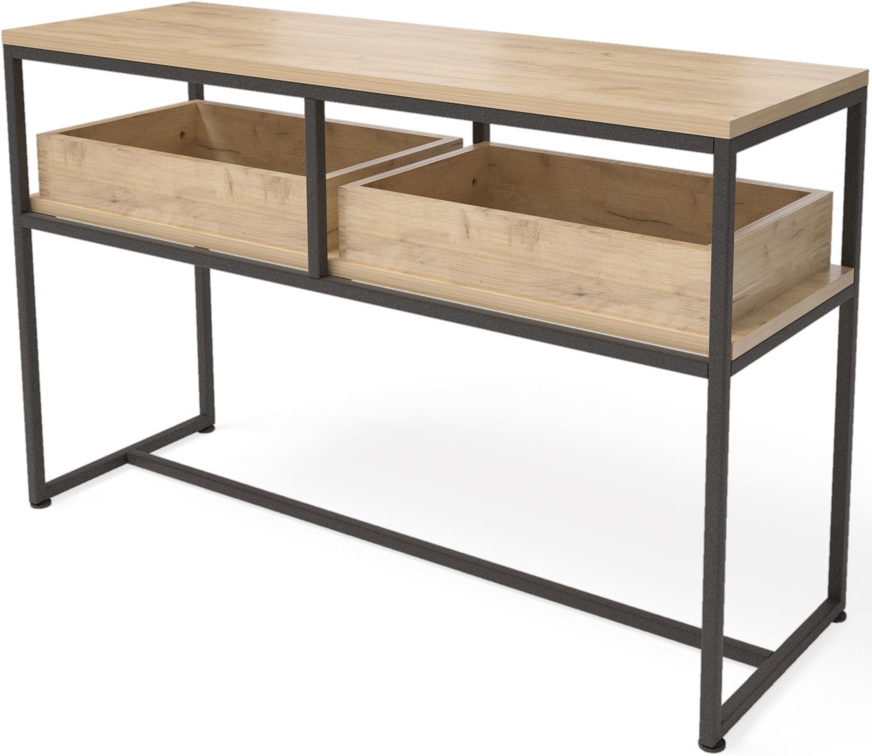 

Консольный стол Millwood Пекин 2 180x40 (дуб золотой craft/черный)