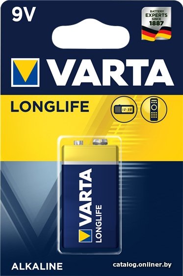 Батарейка Varta Longlife 9V 4122