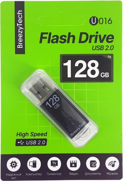 

USB Flash BreezyTech U016 128GB (черный)