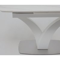 Кухонный стол Аврора Нотр Дам Moderne 1400/1800x850 (камень светло-серый Greys Snow/белый муар)