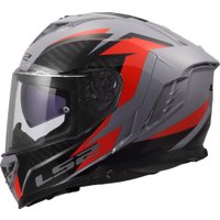 Мотошлем LS2 FF818 Storm III Dynamo (2XL, серый/красный)