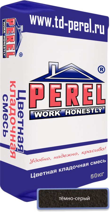 

Кладочный состав для кирпича и камня Perel NL 0115 (50 кг, темно-серый)