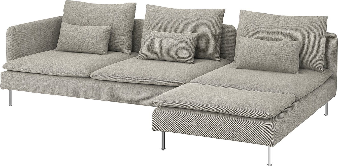 

Модульный диван Ikea Soderhamn с козеткой и торцевая Секция/Viarp бежевый/коричневый s29305816