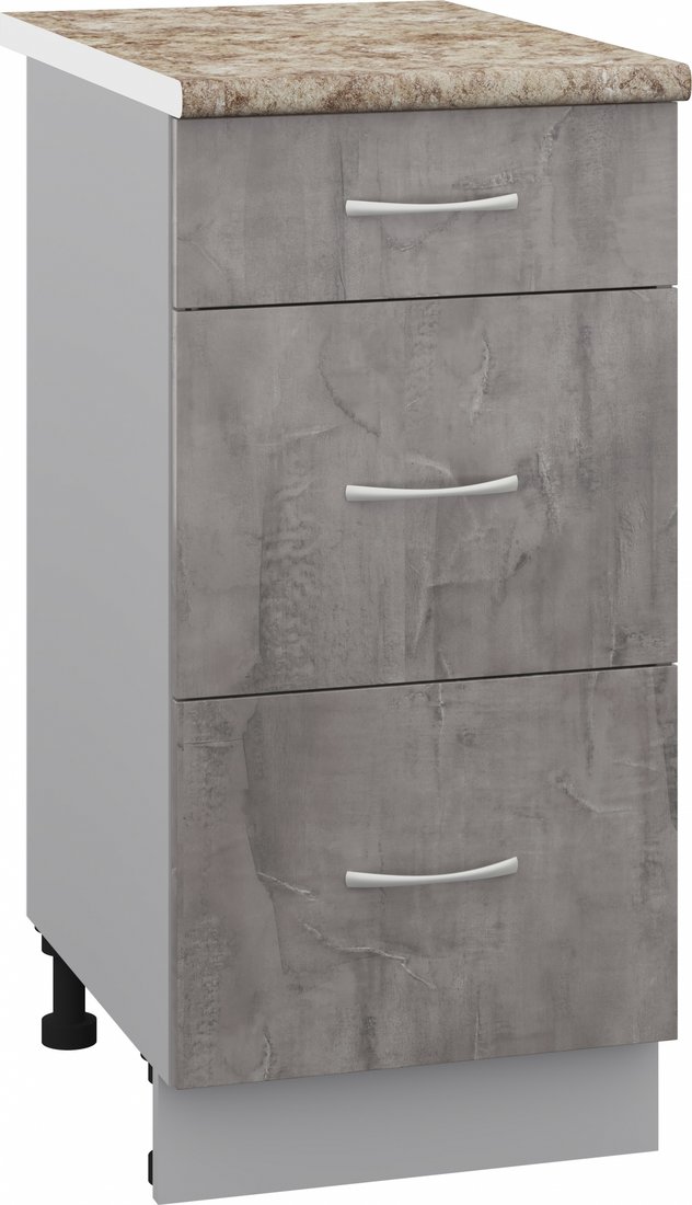 

Шкаф напольный Кортекс-мебель Корнелия Лира НШ40р3ш (оникс/мадрид)