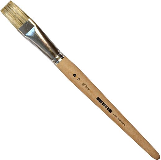 Кисть для рисования Художественные материалы Щетина №18 С-2038 (плоская)