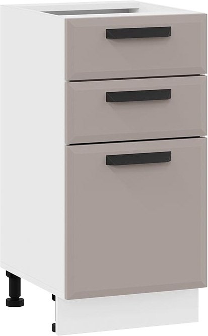 

Шкаф напольный Трия Тиана 1Н4Я3 (белый/мокко супермат)