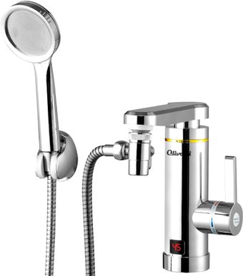 Проточный электрический водонагреватель кран+душ Olivetti OL-WH4056SS