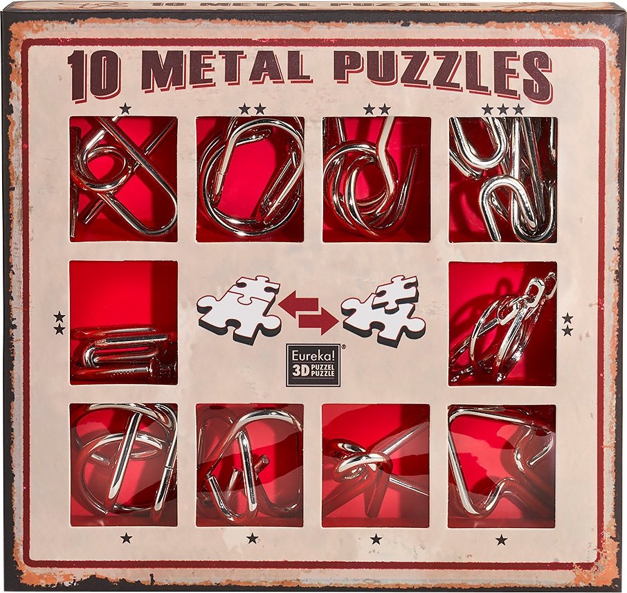 

Головоломка Eureka Wire Puzzle Sets 10 Metal Puzzles 473358 (красный)