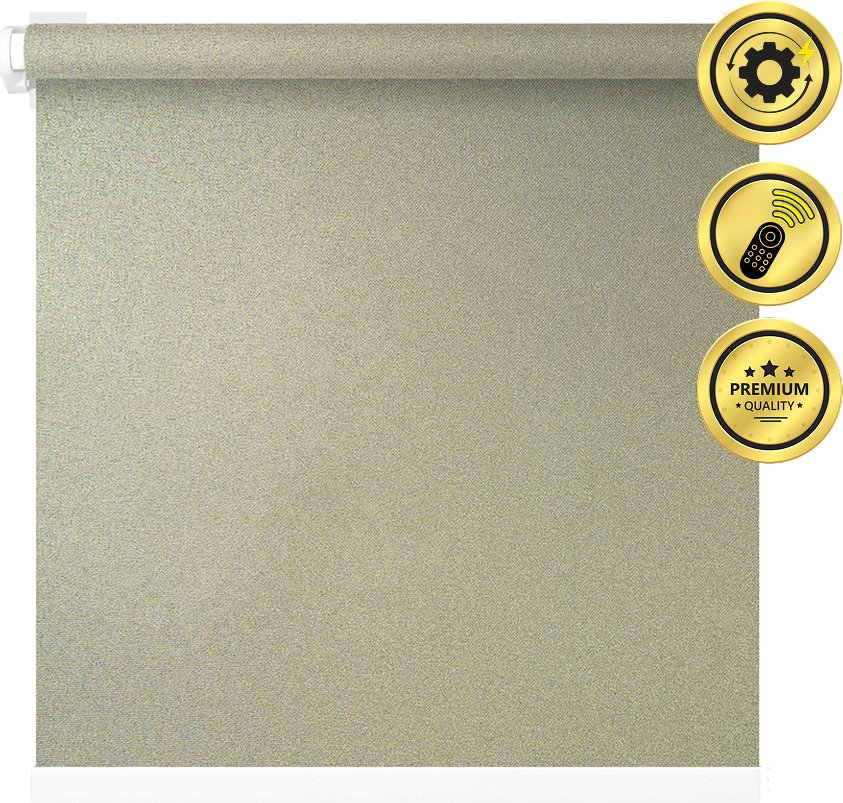 

Рулонная электроштора НеоФьюжен Мегаполис 230х250 правая (золотистый, белая фурнитура)