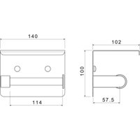 Держатель для туалетной бумаги Aquatek Европа AQ4939CR (с полкой, хром)