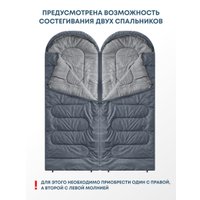 Спальный мешок RSP Outdoors Sleep 250 R (серый, молния справа) в Солигорске