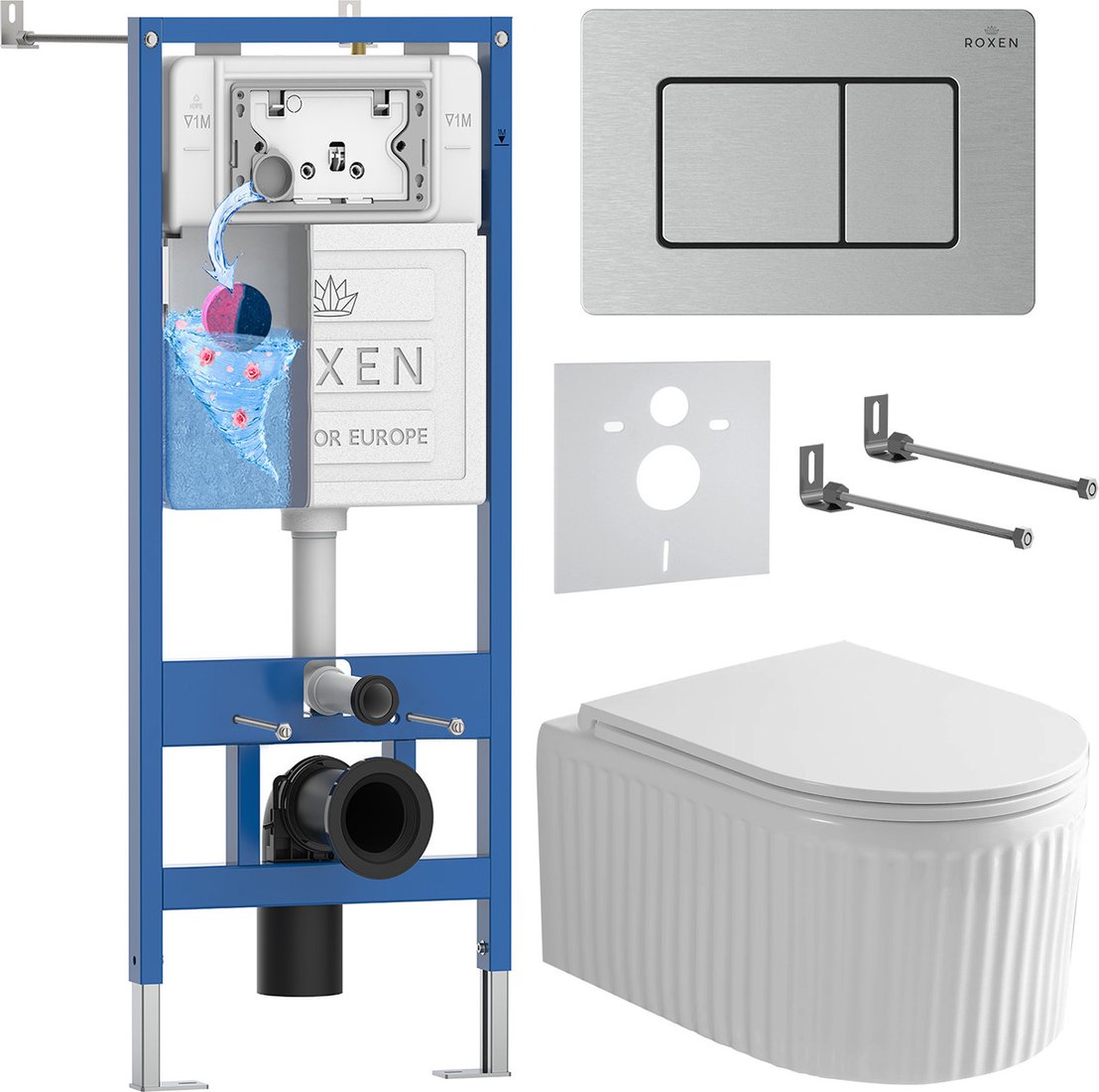 

Унитаз подвесной Roxen StounFix Dual Fresh 968301